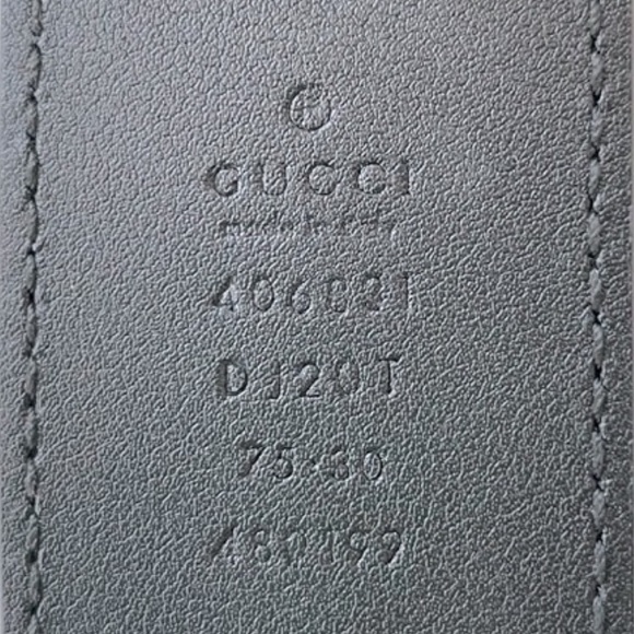 AUTHENTIC GUCCI WIDE LEATHER BELT WITH DOUBLE G BUCKLE SIZE 75 MSRP$778 AFTERTAX - Picture 12 of 16